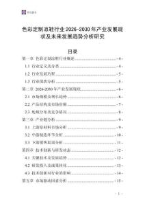 色彩定制涼鞋行業(yè)2026-2030年產業(yè)發(fā)展現狀及未來發(fā)展趨勢分析研究