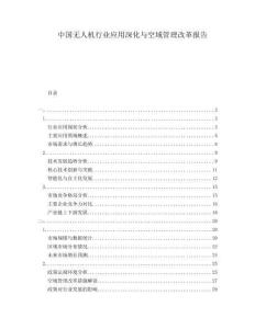 中國無人機行業應用深化與空域管理改革報告