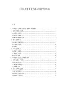 中國小家電消費升級與渠道變革分析