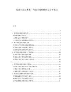 智慧農業技術推廣與農業現代化轉型分析報告