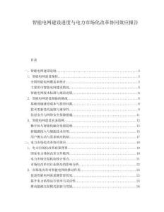 智能電網(wǎng)建設(shè)進(jìn)度與電力市場(chǎng)化改革協(xié)同效應(yīng)報(bào)告