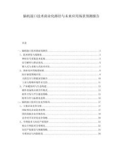 腦機接口技術商業(yè)化路徑與未來應用場景預測報告