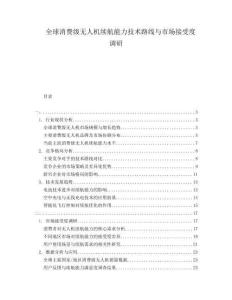 全球消費(fèi)級無人機(jī)續(xù)航能力技術(shù)路線與市場接受度調(diào)研