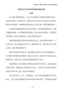 提升青少年足球訓(xùn)練設(shè)施的建設(shè)標(biāo)準(zhǔn)