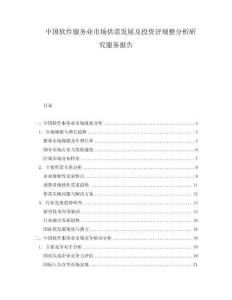 中國軟件服務(wù)業(yè)市場供需發(fā)展及投資評規(guī)整分析研究服務(wù)報告