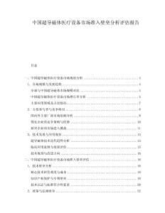 中國(guó)超導(dǎo)磁體醫(yī)療設(shè)備市場(chǎng)準(zhǔn)入壁壘分析評(píng)估報(bào)告