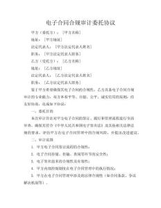電子合同合規(guī)審計(jì)委托協(xié)議（第三方·公正版）