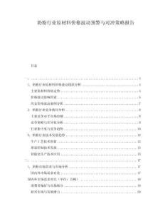 奶粉行業(yè)原材料價(jià)格波動(dòng)預(yù)警與對(duì)沖策略報(bào)告