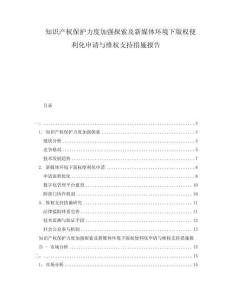 知識(shí)產(chǎn)權(quán)保護(hù)力度加強(qiáng)探索及新媒體環(huán)境下版權(quán)便利化申請(qǐng)與維權(quán)支持措施報(bào)告