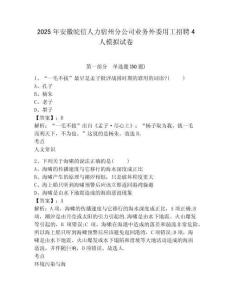 2025年安徽皖信人力宿州分公司業(yè)務(wù)外委用工招聘4人模擬試卷及答案詳解一套