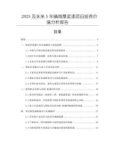 2025及未來(lái)5年晴雨厚漿漆項(xiàng)目投資價(jià)值分析報(bào)告