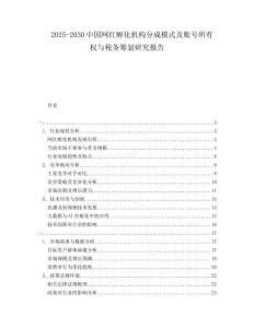 2025-2030中國網(wǎng)紅孵化機構(gòu)分成模式及賬號所有權(quán)與稅務(wù)籌劃研究報告