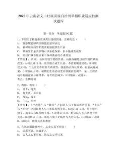 2025年云南省文山壯族苗族自治州單招職業(yè)適應(yīng)性測(cè)試題庫(kù)及參考答案詳解（實(shí)用）
