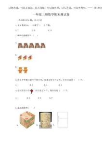 2025年一年級上冊數(shù)學期末測試卷【模擬題】