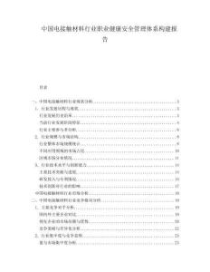 中國(guó)電接觸材料行業(yè)職業(yè)健康安全管理體系構(gòu)建報(bào)告