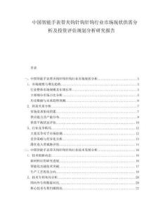 中國智能手表帶夾鉤針鉤針鉤行業(yè)市場現(xiàn)狀供需分析及投資評估規(guī)劃分析研究報(bào)告