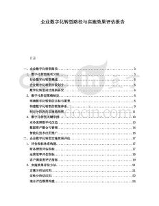 企業(yè)數(shù)字化轉(zhuǎn)型路徑與實施效果評估報告
