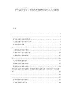 薩爾瓦多電信行業(yè)技術(shù)升級(jí)路徑分析及應(yīng)用前景