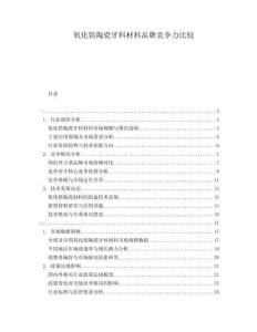 氧化鋯陶瓷牙科材料品牌競爭力比較