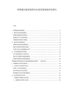 智慧城市建設(shè)現(xiàn)狀及未來發(fā)展規(guī)劃評估報告