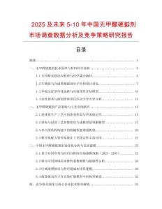 2025及未來5-10年中國無甲醛硬挺劑市場調(diào)查數(shù)據(jù)分析及競爭策略研究報(bào)告