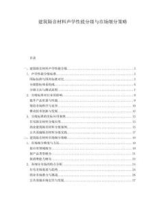 建筑隔音材料聲學性能分級與市場細分策略