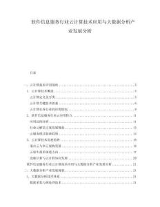 軟件信息服務(wù)行業(yè)云計算技術(shù)應(yīng)用與大數(shù)據(jù)分析產(chǎn)業(yè)發(fā)展分析