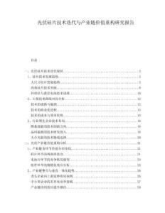 光伏硅片技術(shù)迭代與產(chǎn)業(yè)鏈價(jià)值重構(gòu)研究報(bào)告