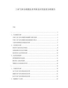 工業(yè)氣體分離膜技術革新及應用前景分析報告