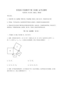 達(dá)標(biāo)測試青島版8年級數(shù)學(xué)下冊《實數(shù)》必考點解析試卷