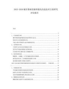 2025-2030城市基礎(chǔ)設(shè)施智能化改造技術(shù)方案研究評(píng)估報(bào)告
