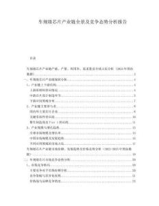 車規(guī)級(jí)芯片產(chǎn)業(yè)鏈全景及競(jìng)爭(zhēng)態(tài)勢(shì)分析報(bào)告