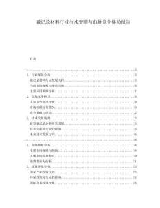 磁記錄材料行業(yè)技術(shù)變革與市場競爭格局報告