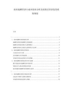 商業(yè)地?cái)偨?jīng)濟(jì)小成本創(chuàng)業(yè)分析及疫情后經(jīng)濟(jì)復(fù)蘇政策規(guī)劃