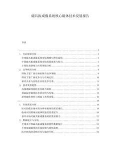 磁共振成像系統(tǒng)核心磁體技術(shù)發(fā)展報告