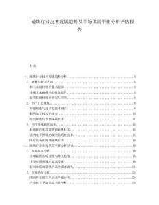 磁鐵行業(yè)技術(shù)發(fā)展趨勢(shì)及市場(chǎng)供需平衡分析評(píng)估報(bào)告