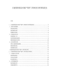 古建筑修復技術遺產(chǎn)保護工程病害分析修復前史