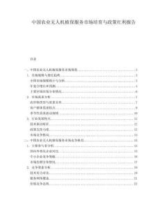 中國農(nóng)業(yè)無人機(jī)植保服務(wù)市場(chǎng)培育與政策紅利報(bào)告