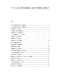 中國(guó)5G通信基礎(chǔ)設(shè)施建設(shè)與商業(yè)應(yīng)用前景分析報(bào)告