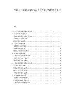 中國(guó)云計(jì)算服務(wù)市場(chǎng)發(fā)展趨勢(shì)及企業(yè)戰(zhàn)略規(guī)劃報(bào)告