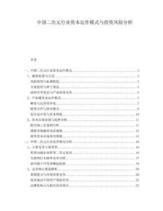 中國二次元行業(yè)資本運作模式與投資風(fēng)險分析
