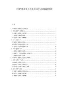 中國汽車智能大燈技術(shù)創(chuàng)新與應(yīng)用前景報(bào)告