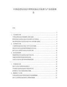 中國適老化改造中照明設(shè)備安全標準與產(chǎn)品創(chuàng)新報告