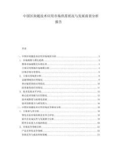 中國區(qū)塊鏈技術(shù)應(yīng)用市場供需狀況與發(fā)展前景分析報告