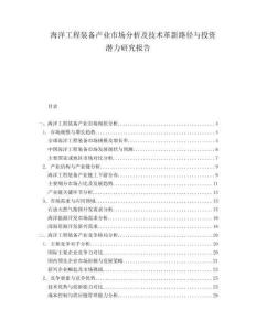 海洋工程裝備產(chǎn)業(yè)市場分析及技術(shù)革新路徑與投資潛力研究報告