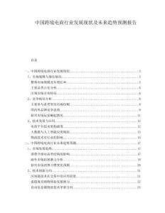 中國(guó)跨境電商行業(yè)發(fā)展現(xiàn)狀及未來(lái)趨勢(shì)預(yù)測(cè)報(bào)告