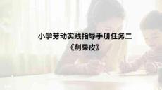 小學勞動實踐指導手冊任務二《削果皮》