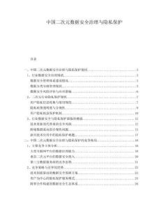 中國二次元數(shù)據(jù)安全治理與隱私保護