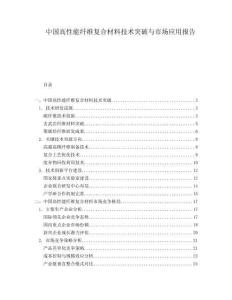 中國高性能纖維復合材料技術突破與市場應用報告