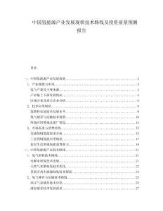 中國氫能源產業(yè)發(fā)展現狀技術路線及投資前景預測報告